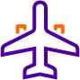 Aeroplane Aviation Outline Icon White Bg RGB